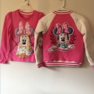 Little girls Minnie Mouse jacket /shirt set New